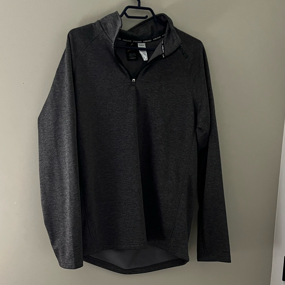 Head Athletic Quarter Zip Pullover Gray Performance Jacket Large
